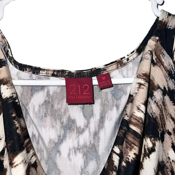 212 Collection Leopard Cheetah Print Sleeveless Cowl Neck Size Medium - Picture 3 of 5